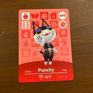 Animal Crossing Punchy Amiibo Card #50